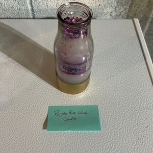 Purple Rose Wine Candle